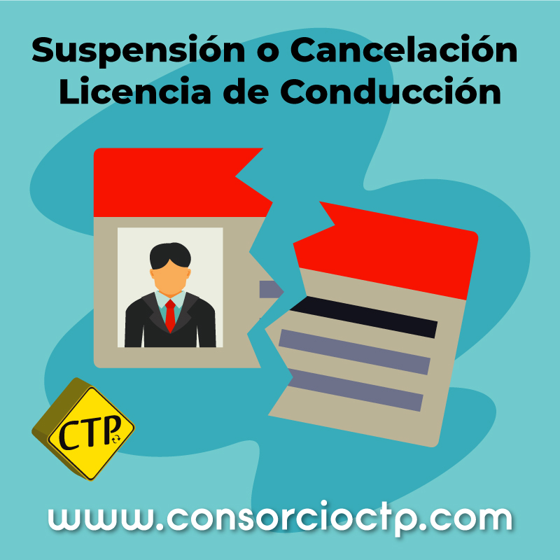 ¿Cuándo se suspende o cancela la licencia de conducción? CTP